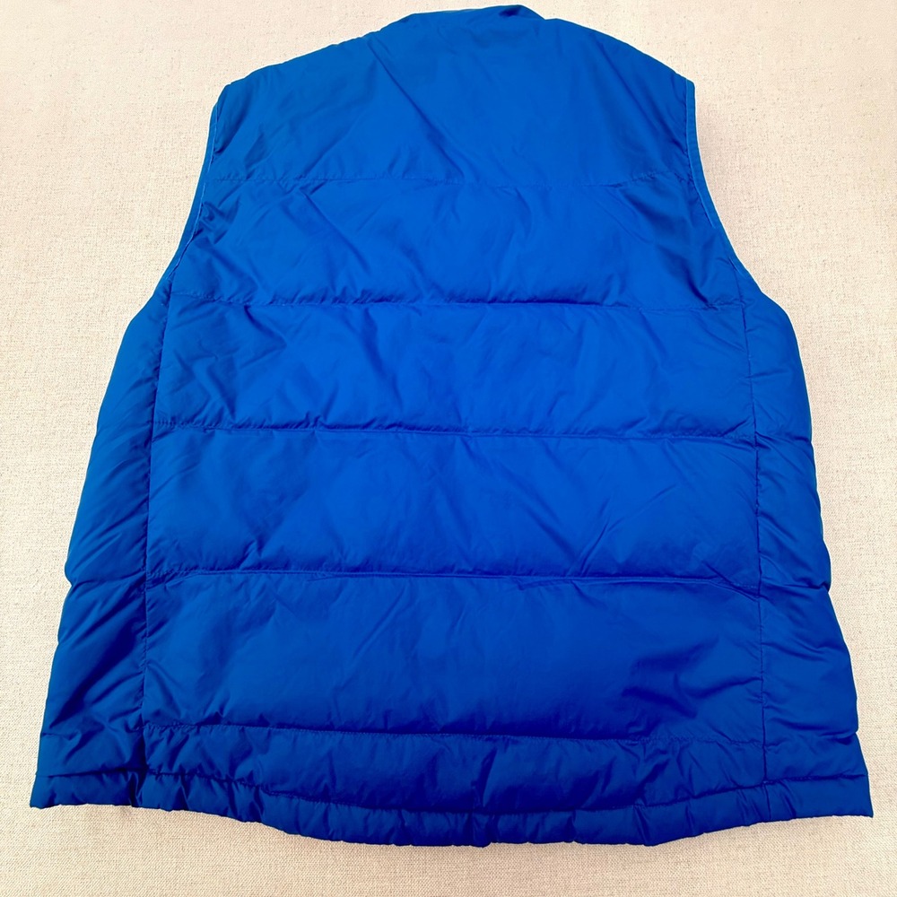 LL Bean Mens Blue Goose Down Puffer Vest Blue Quilted Full Zip Large - Picture 2 of 6